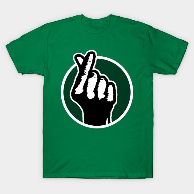 Finger Heart (grass) T-Shirt by Student-Made